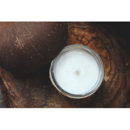 Sojová svíčka ve skle, Kokos