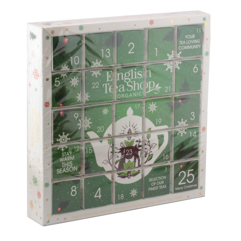English Tea Shop English Tea Shop Zelený adventní kalendář Puzzle, 25 pyramidek