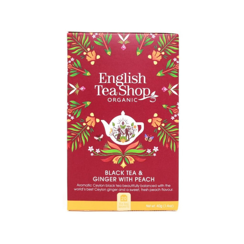 English Tea Shop English Tea Shop Černý čaj se zázvorem a broskví 20 sáčků