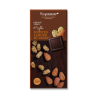 Veganská bio čokoláda s praženými mandlemi a plody moruše.
