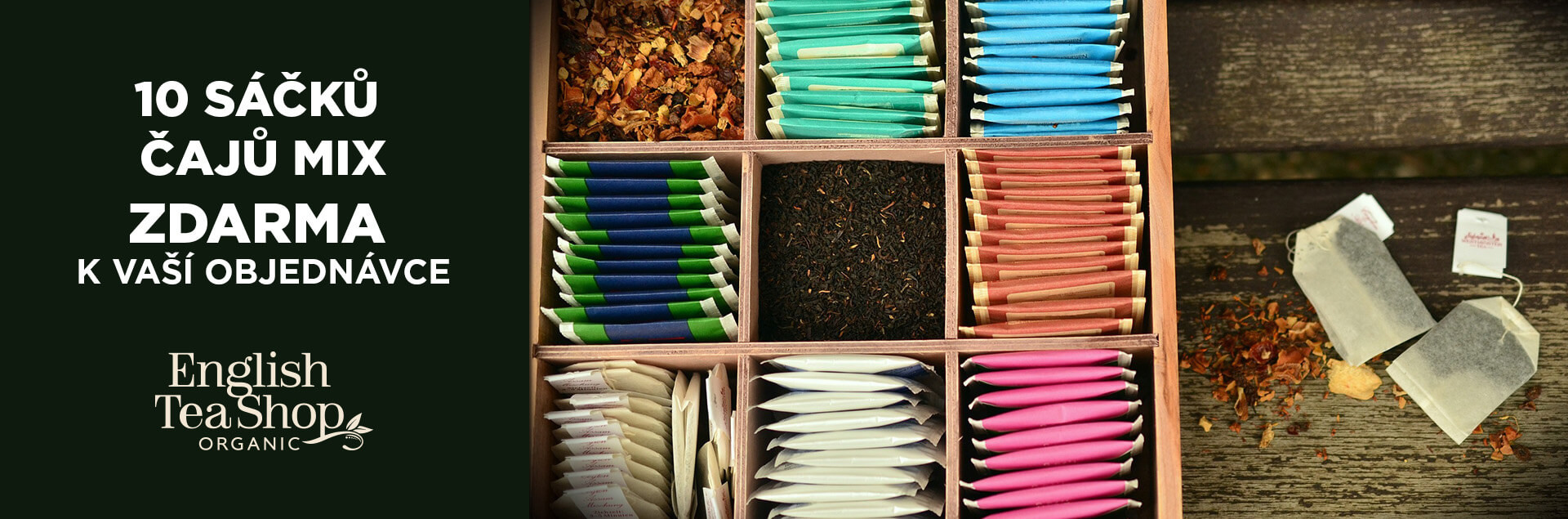10 sáčků čajů mix zdarma k vaší objednávce